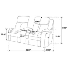 Load image into Gallery viewer, Sycamore Upholstered Power Reclining Sectional Sofa Dark Grey
