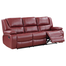Load image into Gallery viewer, Camila 2-piece Upholstered Reclining Sofa Set Red Faux Leather
