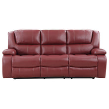 Load image into Gallery viewer, Camila 2-piece Upholstered Reclining Sofa Set Red Faux Leather
