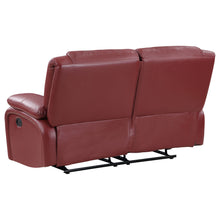 Load image into Gallery viewer, Camila 3-piece Upholstered Reclining Sofa Set Red Faux Leather
