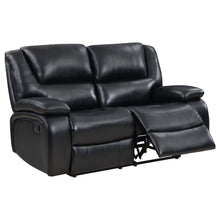 Load image into Gallery viewer, Camila 2-piece Upholstered Motion Reclining Sofa Set Black
