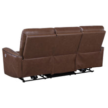 Load image into Gallery viewer, Greenfield 2-piece Upholstered Power Reclining Sofa Set Saddle Brown

