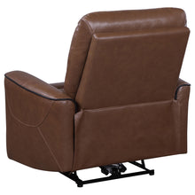 Load image into Gallery viewer, Greenfield Upholstered Power Recliner Chair Saddle Brown
