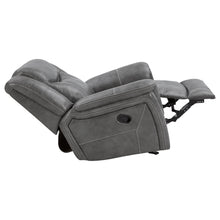 Load image into Gallery viewer, Conrad Upholstered Motion Glider Recliner Grey
