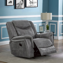 Load image into Gallery viewer, Conrad Upholstered Motion Glider Recliner Grey
