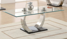 Load image into Gallery viewer, Pruitt Glass Top Coffee Table Clear and Satin
