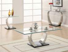 Load image into Gallery viewer, Pruitt Glass Top Coffee Table Clear and Satin
