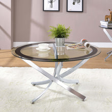 Load image into Gallery viewer, Brooke Glass Top Coffee Table Chrome and Black
