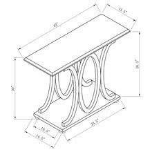 Load image into Gallery viewer, Shelly C-shaped Base Sofa Table Cappuccino

