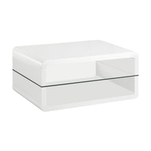 Load image into Gallery viewer, Elana Rectangle 2-shelf Coffee Table Glossy White
