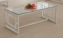 Load image into Gallery viewer, Merced Rectangle Glass Top Coffee Table Nickel
