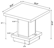 Load image into Gallery viewer, Reston Pedestal Square End Table Cappuccino
