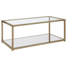 Load image into Gallery viewer, Cora Coffee Table with Mirror Shelf Chocolate Chrome
