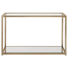 Load image into Gallery viewer, Cora Sofa Table with Mirror Shelf Chocolate Chrome
