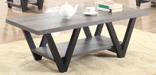 Load image into Gallery viewer, Stevens V-shaped Coffee Table Black and Antique Grey

