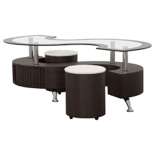 Load image into Gallery viewer, Buckley 3-piece Coffee Table and Stools Set Cappuccino
