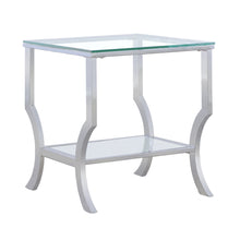 Load image into Gallery viewer, Saide Square End Table with Mirrored Shelf Chrome
