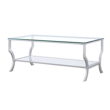 Load image into Gallery viewer, Saide Rectangular Coffee Table with Mirrored Shelf Chrome
