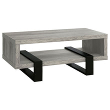 Load image into Gallery viewer, Dinard Coffee Table with Shelf Grey Driftwood
