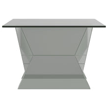 Load image into Gallery viewer, Taffeta V-shaped Coffee Table with Glass Top Silver
