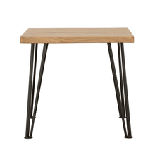 Load image into Gallery viewer, Zander End Table with Hairpin Leg Natural and Matte Black
