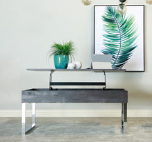 Load image into Gallery viewer, Aldine Lift Top Storage Coffee Table Dark Charcoal and Chrome

