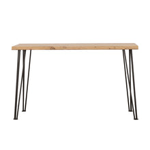 Load image into Gallery viewer, Zander Sofa Table with Hairpin Leg Natural and Matte Black
