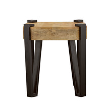 Load image into Gallery viewer, Winston Wooden Square Top End Table Natural and Matte Black
