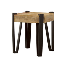 Load image into Gallery viewer, Winston Wooden Square Top End Table Natural and Matte Black
