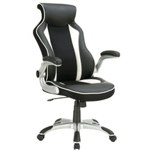Load image into Gallery viewer, Dustin Adjustable Height Office Chair Black and Silver
