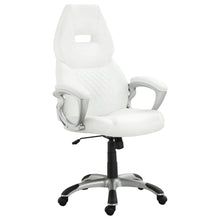Load image into Gallery viewer, Bruce Adjustable Height Office Chair White and Silver
