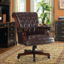 Load image into Gallery viewer, Calloway Tufted Adjustable Height Office Chair Dark Brown
