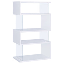 Load image into Gallery viewer, Emelle 4-tier Bookcase White and Clear
