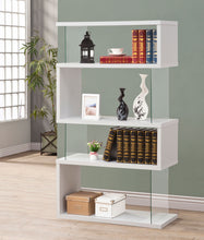 Load image into Gallery viewer, Emelle 4-tier Bookcase White and Clear
