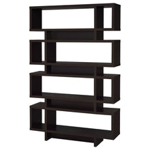 Load image into Gallery viewer, Reid 4-tier Open Back Bookcase Cappuccino
