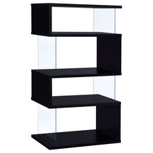 Load image into Gallery viewer, Emelle 4-tier Bookcase Black and Clear

