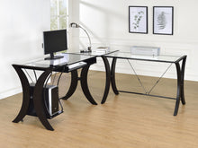 Load image into Gallery viewer, Monterey 3-piece L-shaped Computer Desk Set Cappuccino
