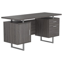Load image into Gallery viewer, Lawtey Floating Top Office Desk Weathered Grey
