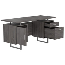 Load image into Gallery viewer, Lawtey Floating Top Office Desk Weathered Grey
