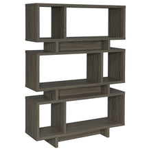 Load image into Gallery viewer, Reid 3-tier Geometric Bookcase Weathered Grey
