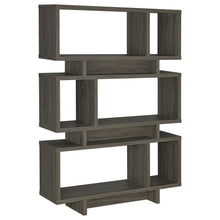 Load image into Gallery viewer, Reid 3-tier Geometric Bookcase Weathered Grey
