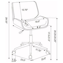 Load image into Gallery viewer, Addington Adjustable Height Office Chair Ecru and Chrome
