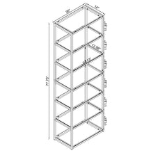 Load image into Gallery viewer, Kate 6-shelf Bookcase Black Nickel
