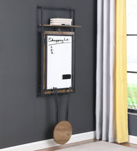 Load image into Gallery viewer, Riley Foldable Wall Desk with Stool Rustic Oak and Sandy Black
