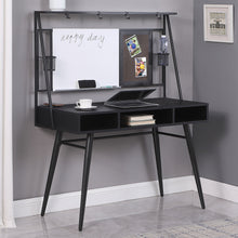 Load image into Gallery viewer, Jessie Writing Desk with USB Ports Black and Gunmetal
