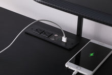 Load image into Gallery viewer, Alfie Gaming Desk with USB Ports Gunmetal

