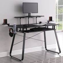 Load image into Gallery viewer, Alfie Gaming Desk with USB Ports Gunmetal
