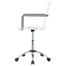 Load image into Gallery viewer, Amaturo Office Chair with Casters Clear and Chrome
