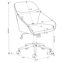 Load image into Gallery viewer, Jackman Upholstered Office Chair with Casters
