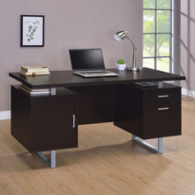 Load image into Gallery viewer, Lawtey Rectangular Storage Office Desk Cappuccino
